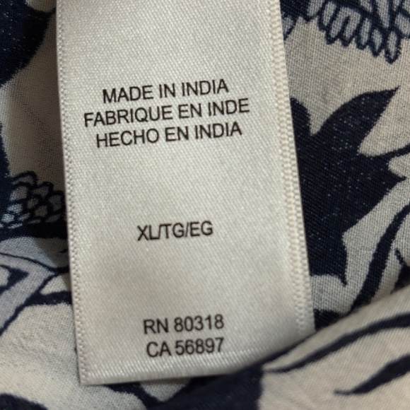 Lucky Brand Women's Boho Peasant Long Sleeve Blouse Top Sz XL Gypsy Hippie FLAW - Picture 9 of 11